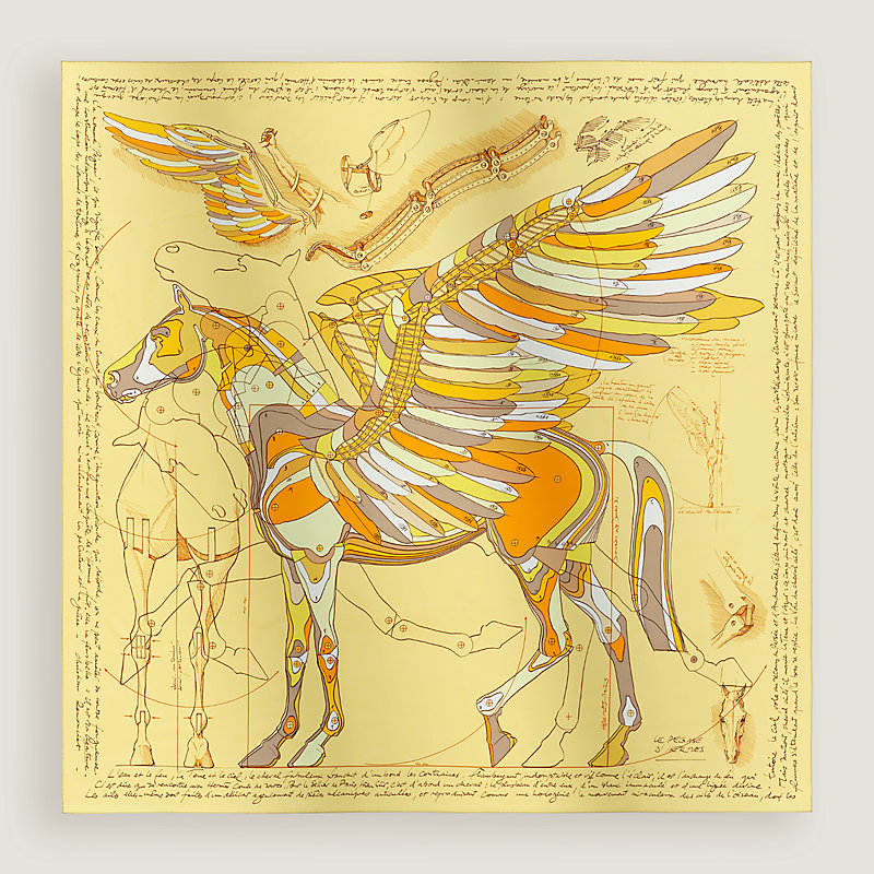 【未使用品】カレジェアン ＜エルメスのペガサス＞イエロー カレ ジェアン 《エルメスのペガサス》 | Hermès - エルメス-公式サイト